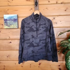 Mondetta 💜 Camo Jacquard Half Zip Pullover Athletic Shirt Athletic Thumbholes L